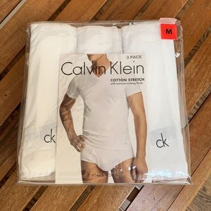Calvin Klein 3 Pack Cotton V Neck T-shirts
